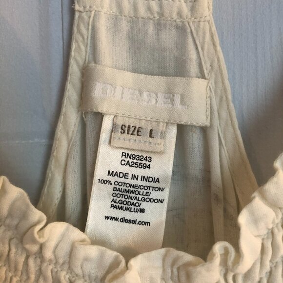 Diesel 100% Cotton Dress – Off-White – Size  M - L - Picture 3 of 4